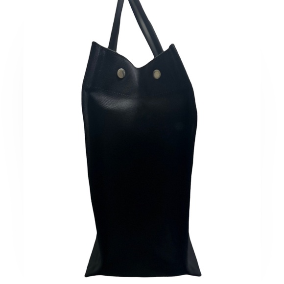 SAINT LAURENT RIVE GAUCHE LARGE BLACK CANVAS TOTE - Picture 7 of 16